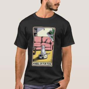 Tarotkarten-Rad des Fur-Tune-Katze-Roboter-Staubsa T-Shirt