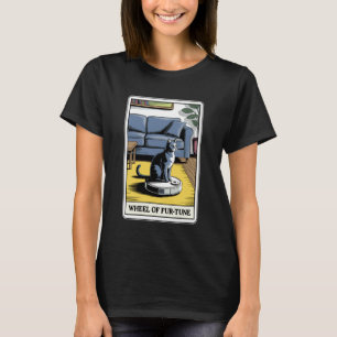 Tarotkarten-Rad des Glücks Katzenroboter-Staubsaug T-Shirt