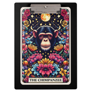 Tarotkarten-Schimpanse   Urweisheit und Verspielth Klemmbrett