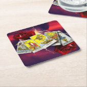 Tarotkarten-Untersetzer Rechteckiger Pappuntersetzer (angewinkelt)