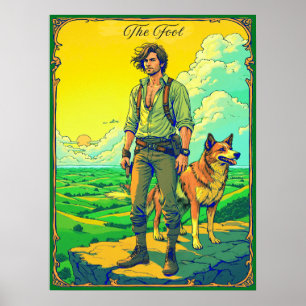 Tarotkartenillustration, Der Narr Poster