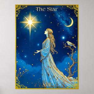 Tarotkartenillustration, Der Stern Poster