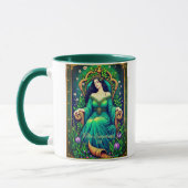 Tarotkartenillustration, Die Herrscherin Tasse (Links)