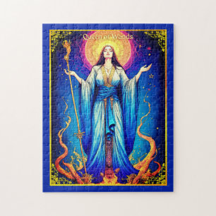 Tarotkartenillustration, Königin der Stäbe Puzzle