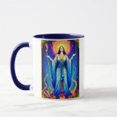 Tarotkartenillustration, Königin der Stäbe Tasse (Links)