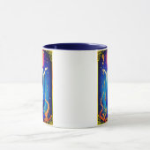 Tarotkartenillustration, Königin der Stäbe Tasse (Zentrum)