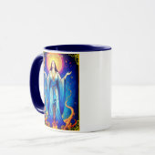 Tarotkartenillustration, Königin der Stäbe Tasse (Vorderseite Links)