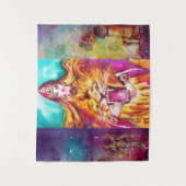 TAROTS DER VERLORENEN SCHATTEN/DER STÄRKEN-KRAFT WANDTEPPICH (Vorderseite)