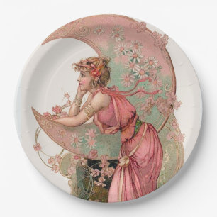 TAROTS/ LADY DES MONDES, BLUMEN IN ROSA PAPPTELLER