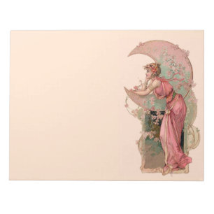 TAROTS/ LADY DES MONDS, BLUMEN IN ROSA NOTIZBLOCK