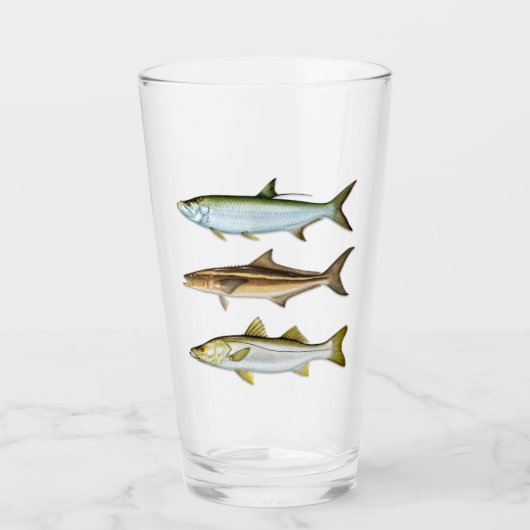 Tarpon, Cobia, Snook Drink Glass Glas (Vorderseite)