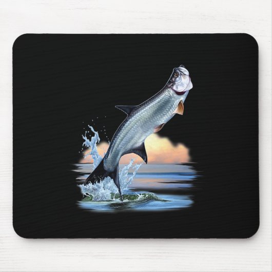 Tarpon Fisch Frische Wassertiere Jagen Fische A Mousepad (Vorne)