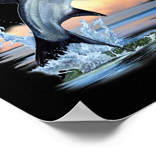 Tarpon Fisch Frische Wassertiere Jagen Fische A Poster (Ecke)