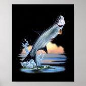 Tarpon Fisch Frische Wassertiere Jagen Fische A Poster (Vorne)