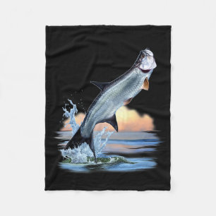 Tarpon-Fisch Süßwasser-Wildtierjagd-Angelfischerei Fleecedecke