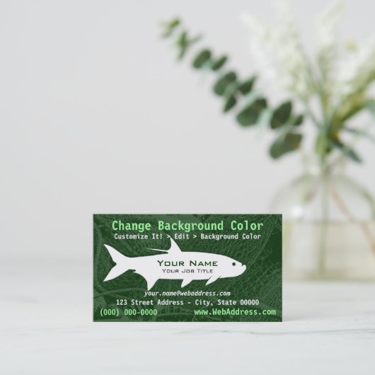 Tarpon-Fisch-Visitenkarte Visitenkarte (Stehend Vorderseite)