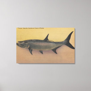 Tarpon-Fische von Schalter-Küste von Leinwanddruck