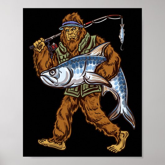 Tarpon Fischen Bigfoot Fischer Poster (Vorne)