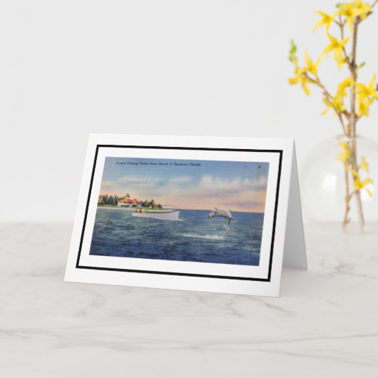 Tarpon Fischen Karte (Gelbe Blume)