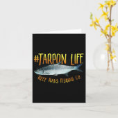 Tarpon Life Deep Sea Saltwater Fischen Karte (Gelbe Blume)