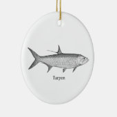 Tarpon-Logo (Linie Kunst) Keramikornament (Rechts)