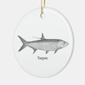 Tarpon-Logo (Linie Kunst) Keramikornament (Links)