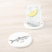 Tarpon-Logo (Linie Kunst) Untersetzer (Seite)