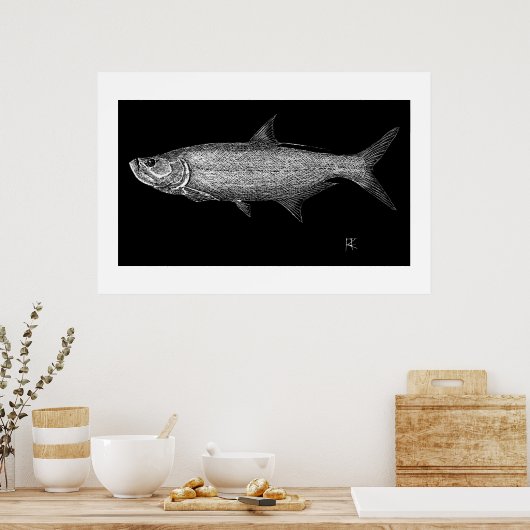 Tarpon Scratch art Poster (Küche)