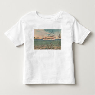 Tarpon Springs, FL - Ansicht des Bootes u. des Kleinkind T-shirt