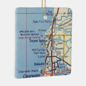 Tarpon Springs FL Vintage Karte Keramikornament (Rechts)