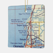 Tarpon Springs FL Vintage Karte Keramikornament (Links)