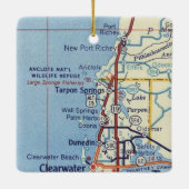 Tarpon Springs FL Vintage Karte Keramikornament (Rückseite)
