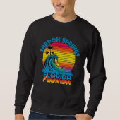 Tarpon Springs Florida Retro Throwback Surf & Beac Sweatshirt (Vorderseite)