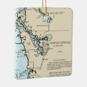 Tarpon Springs Nautic Chart Keramikornament (Rechts)