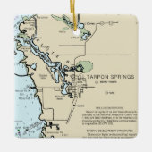 Tarpon Springs Nautic Chart Keramikornament (Vorderseite)