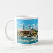 Tarponfedern, Florida Schwammboote Vintag Kaffeetasse (Links)