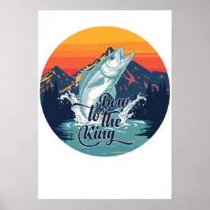 Tarpun-Fliegenfischen Bow To The King Geschenk Poster
