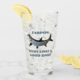 Tarpune Fische Feste Linien und gute Zeiten Glas