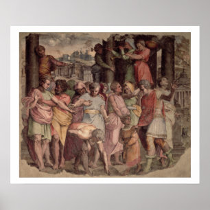 Tarquinius das stolze, den Tempel von Jupite Poster