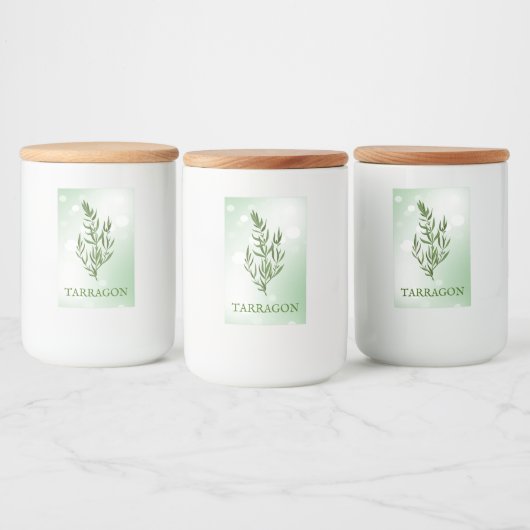 Tarragon Herbs Label Lebensmitteletikett (Flaschen)