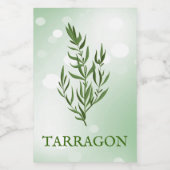 Tarragon Herbs Label Lebensmitteletikett (Einzelnes Label)