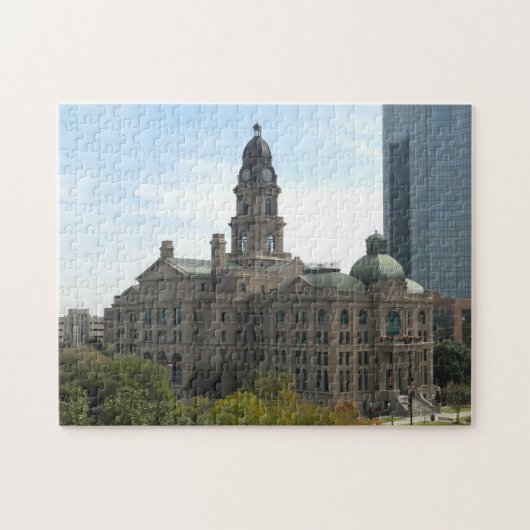 Tarrant County Courthouse West Corner - W. Belknap Puzzle (Horizontal)
