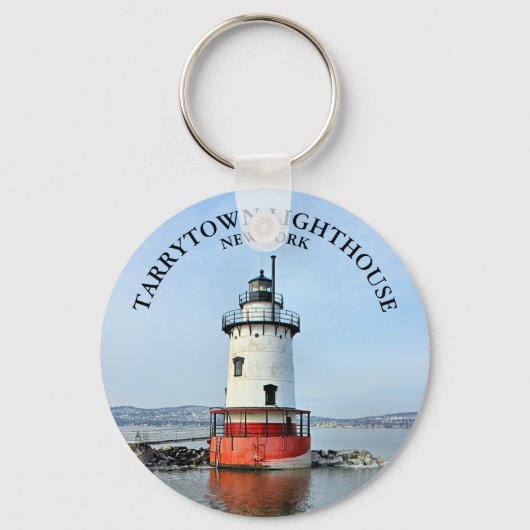 Tarrytown Lighthouse, New York Keyring Schlüsselanhänger (Vorderseite)
