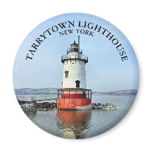 Tarrytown Lighthouse, New York Round Magnet