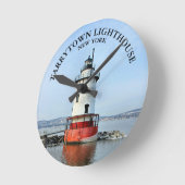 Tarrytown Lighthouse, New York Round Wall Clock Runde Wanduhr (Winkel)