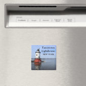 Tarrytown Lighthouse, New York Square Magnet (In Situ (Geschirrspüler))