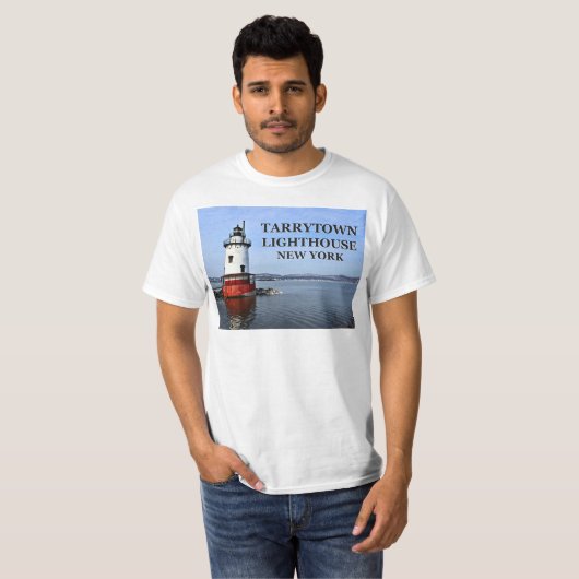 Tarrytown Lighthouse, New Yorker T - Shirt (Vorne ganz)