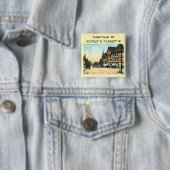 Tarrytown NY Kartenkoordinaten im Vintage-Stil Button (Beispiel)