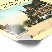 Tarrytown NY Map koordiniert Vintagen Stil Fotodruck (Ecke)