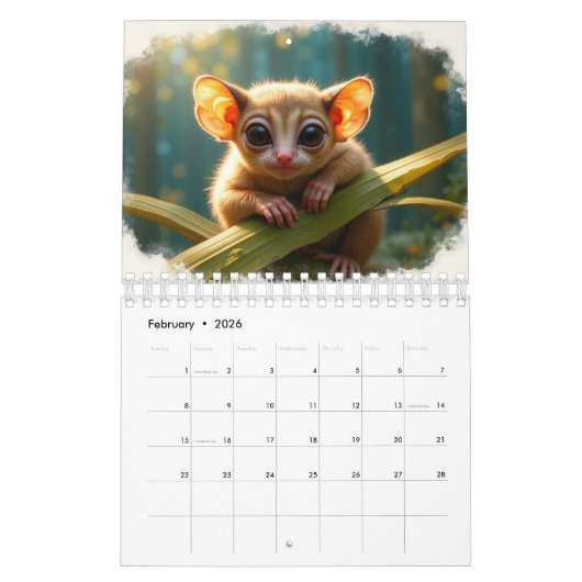 Tarsier Calendar 2026 Kalender (Feb 2026)